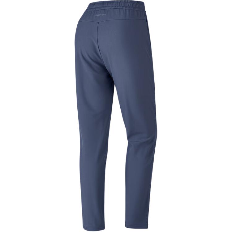 Skechers Outdoor Elastic Solid Color Straight Leg Casual Pants Women bottoms Dark-Night-Blue Gray P424W150-022C