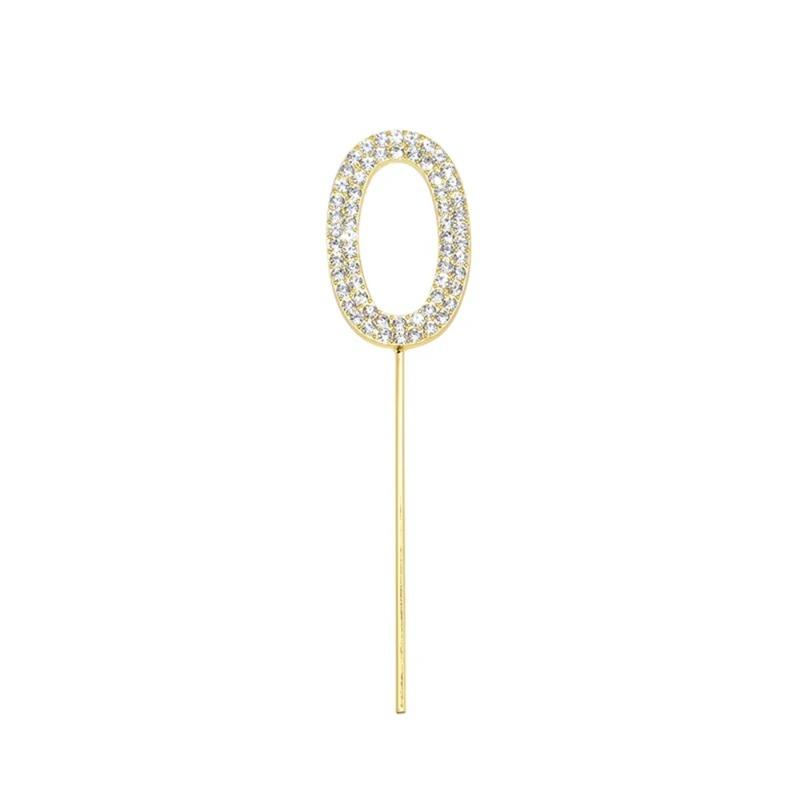 

1 шт., блестящий сплав, стразы, цифры, топперы для торта, детский душ, украшение на день рождения, свадьба, золото, серебро, цифровые торты, десертный декор