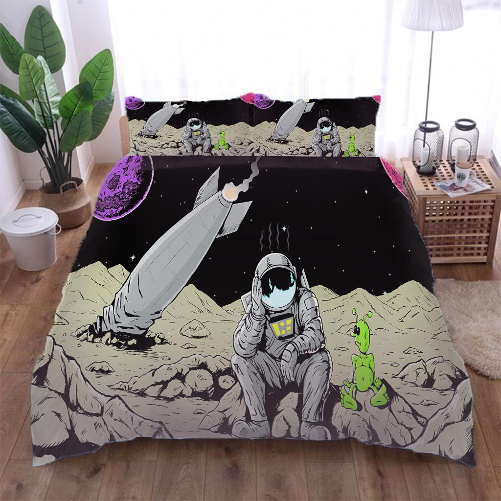 Full Queen Bed Collection 3D Sky Planet Quilt Cover Comforter Cover 3 Pieces Pattern Duvet Cover Collection Bedding For Aldult Kids Bed Collection
