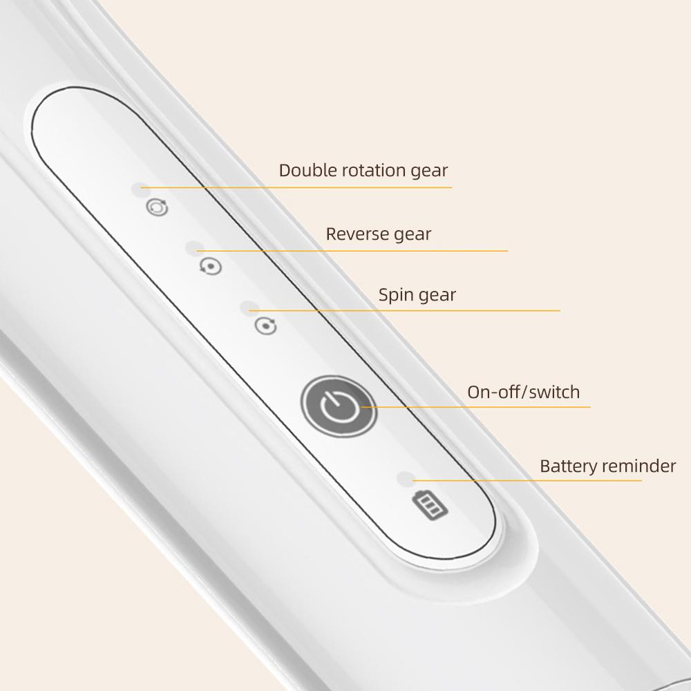 Perie electrică pentru corp Scrubber pentru spate pentru duș Tip-C Reîncărcabilă IPX7 Impermeabil 3 trepte 6-în-1