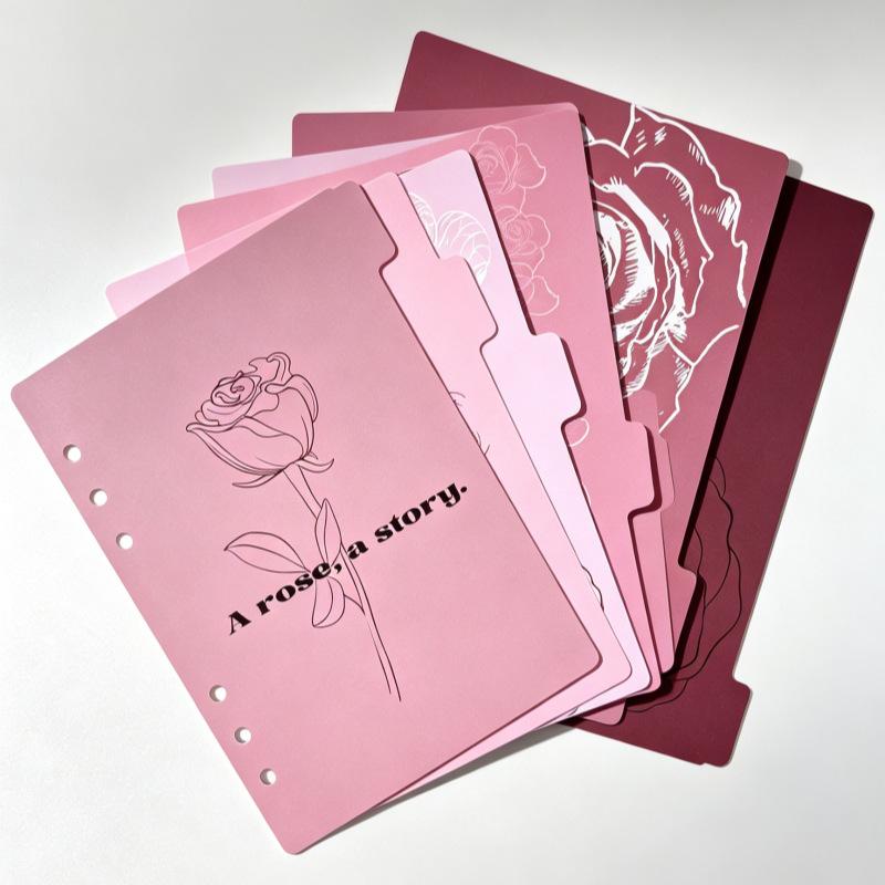 A5A6A7 Retro Loose Leaf Book Index Inner Core 6 Hole Divider Page Inner Page Handheld Ledger Classification Paper