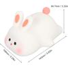 Big Face Rabbit Silicone Lamp New Cute Cartoon Papa Rabbit Silicone Night Light USB Charging Ambient Light LED Timer Desk Lamp