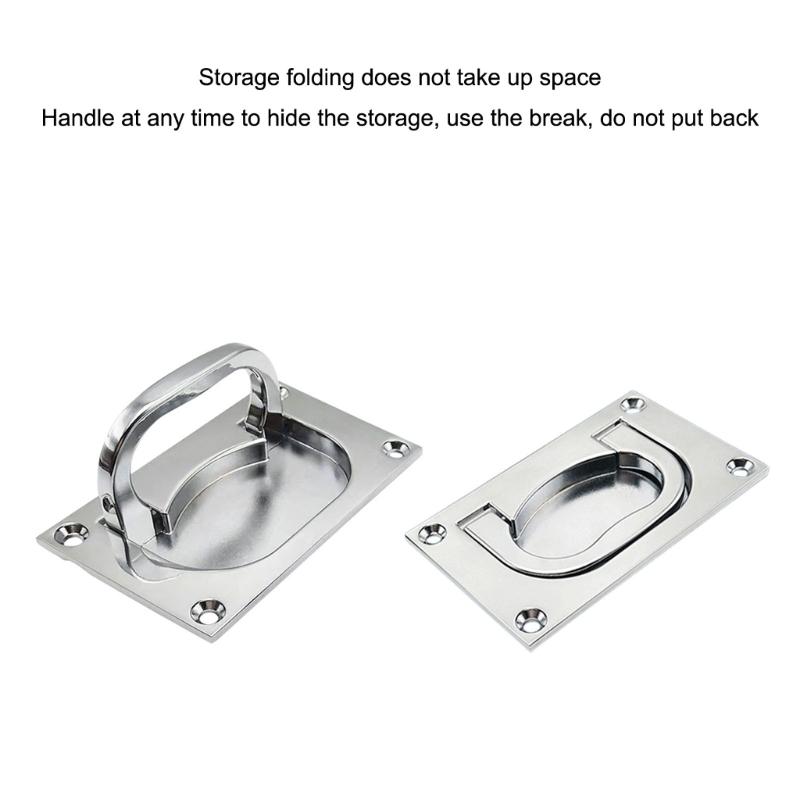 Multipurpose Spring Loaded Concealed Handle Silver Finish Convenient for Home Lift Door and Toolboxes Daily Use