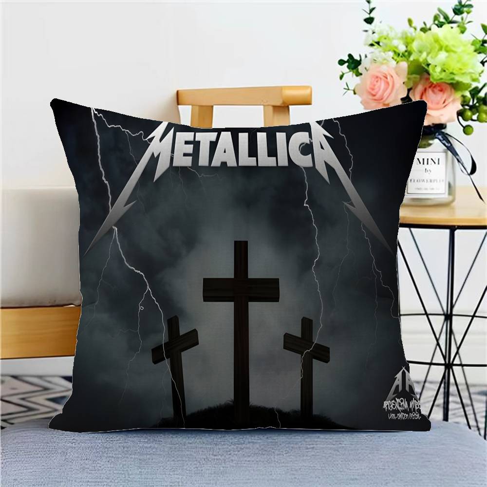 M-Metallica Cushion Cover Polyester Sofa Cushions Decorative Throw Pillows Home Decoration Pillowcover