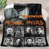 Travel Michael Halloween Myers Throw Blanket, Plush Microfiber Halloween Blankets and Throws for Sofa, Thick Air Conditioning