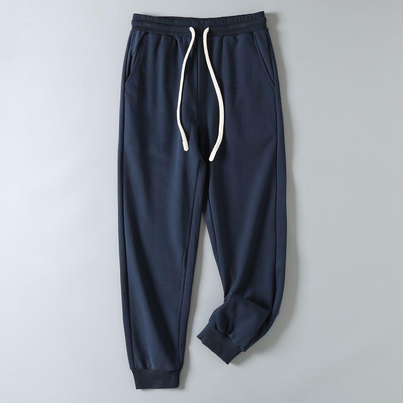 Original Foreign Trade Surplus Stock, New Spring and Autumn Style, Solid Color, Casual Loose Fit, Elastic Waist, Sports Jogger Pants for Men