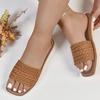 Sweet Fashion Slippers Woman Slides Beach Flat Low Heels Shoes for Women Solid Leather Platform Summer Shoes Plus Size
