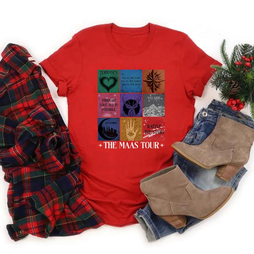 Sarah J Maas Eras Tour Shirt The Maas Tour Tee Crescent City Tshirt Womens Graphic T Shirts Throne of Glass Merch SJM Fans Gift