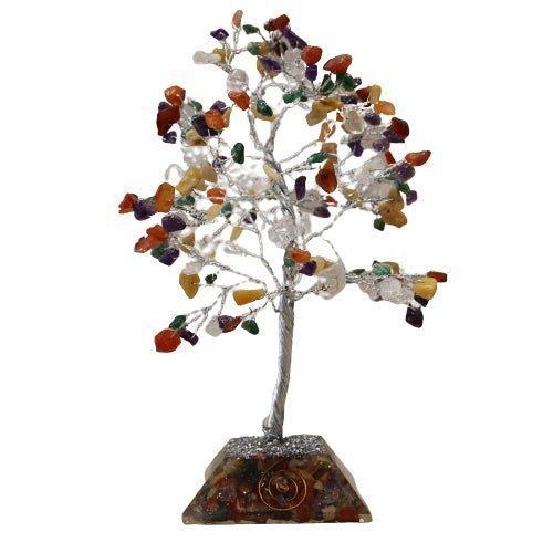 Crystal Tree With Orgonite Base, 160 Gemstones
