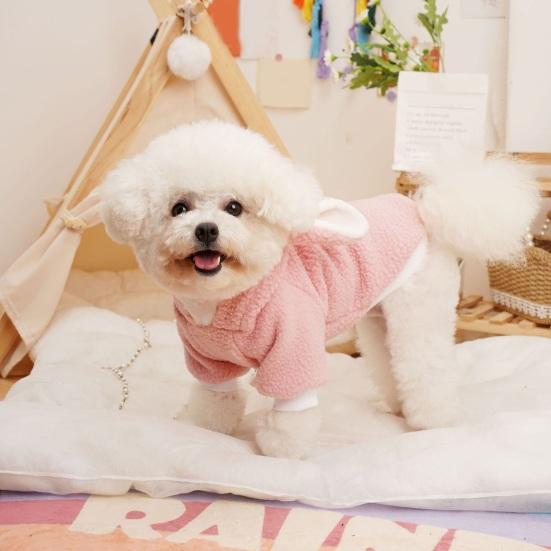Hoodie Pets Clothes Two-leg Design Thickened with 2 Ears Soft Comfortable Autumn Winter