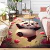 1pc Happy panda Design Area Rug - Soft, Anti-Slip, and Durable Gaming Room Decor for Bedroom