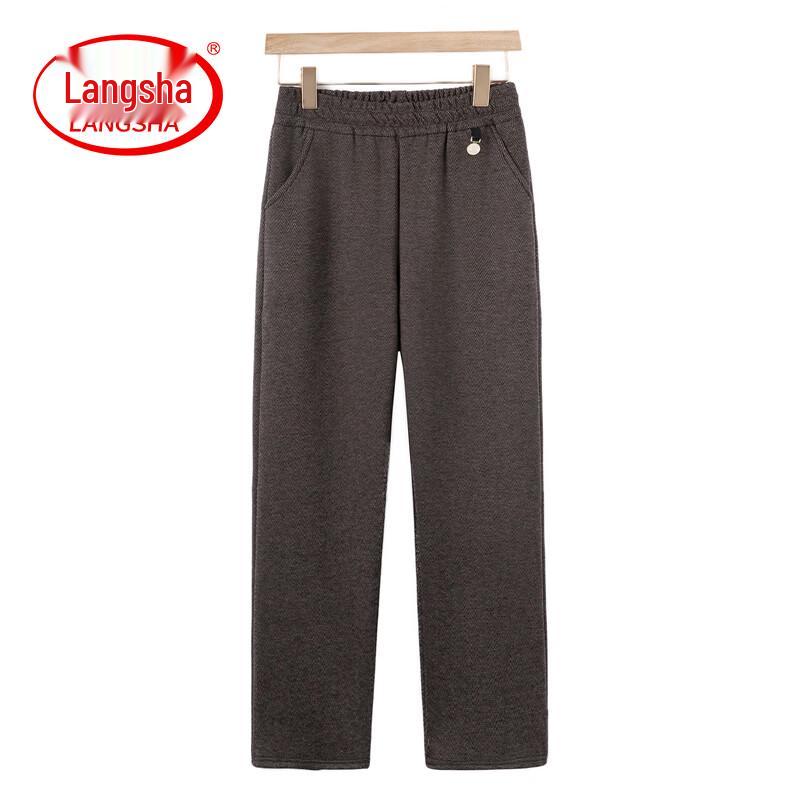 LangSha Mid-Aged Women s High-Waist Straight-Leg Pants EU 41