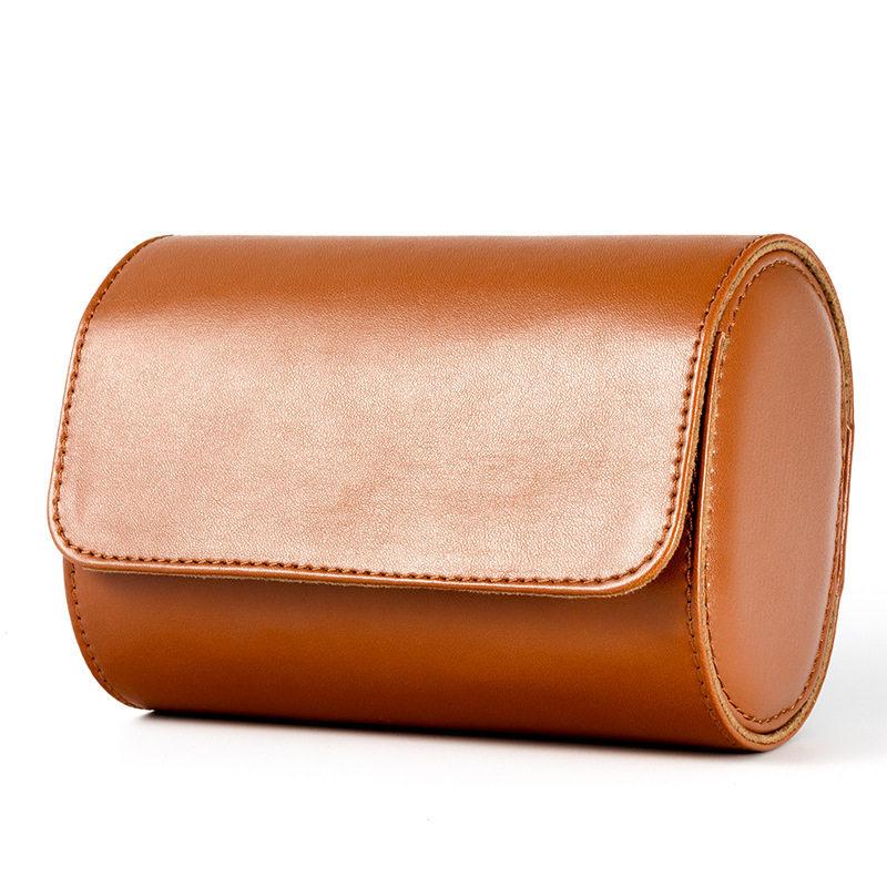 Watch packaging box storage sewing soft cloth PU leather watch leather box fixed leather bag
