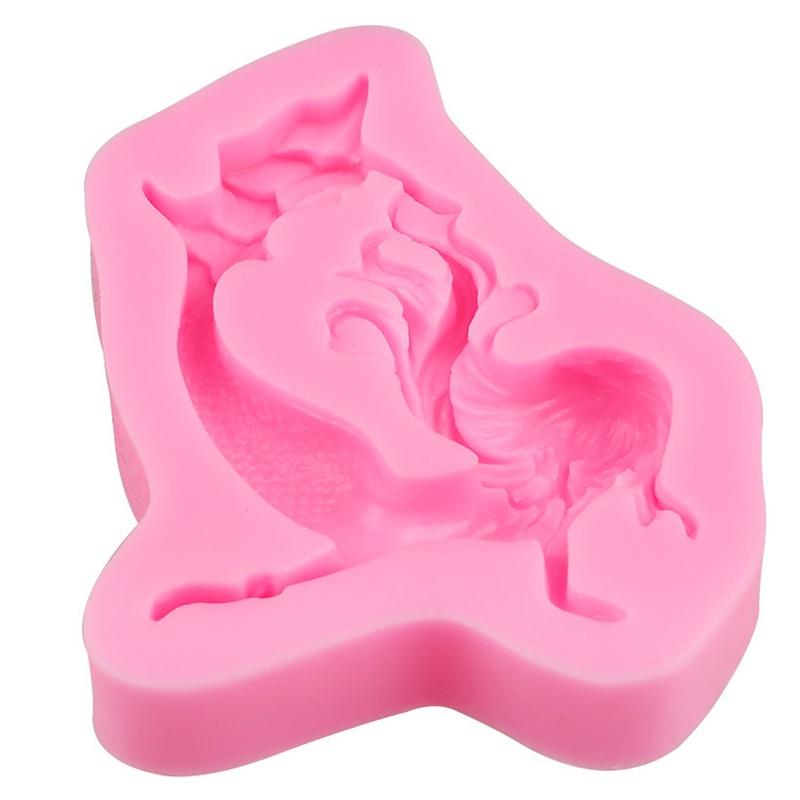 3D Beauty Mermaid Fairy Silicone Fondant Mould Cake Decor Chocolate Baking Mold