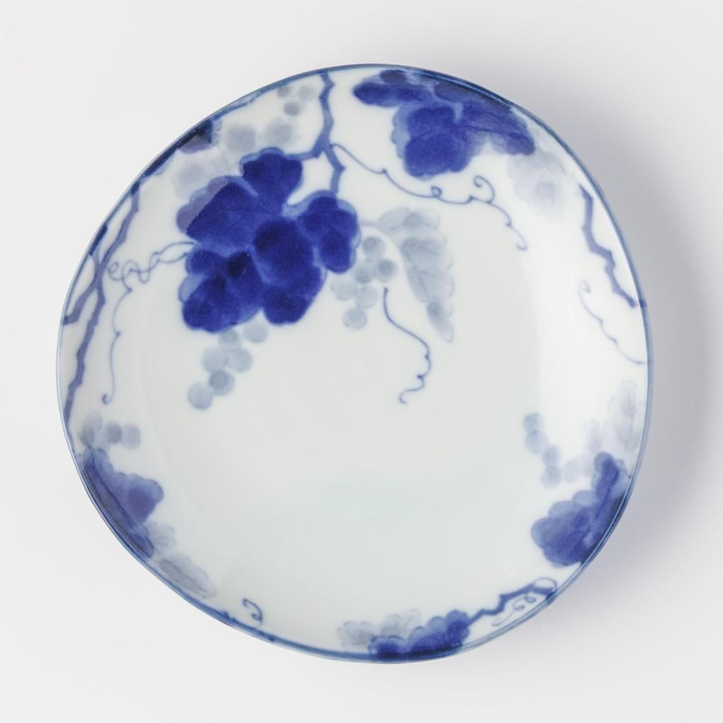 Mino Ware Dinnerware Set of Including a Small a Small and a Soy Sauce Approximately 12cm In Microwave and Dishwasher Made In Product 564600 "Indigo