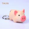 Cute Pig Style LED Light Sound Key Chain Keyring Car Bag Pendant Decoration Gift Suspension Trinket