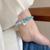Butterfly Blue Delicate Bracelet For Women Sweet Style Beaded Friendship Jewelry