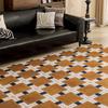 Plaid Retro Carpet Living Room Large Area Study Bedroom Bedside Soft Floor Mat Room Leisure Area Coffee Table Rug Tapis
