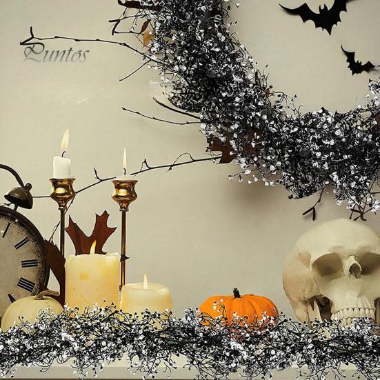 Scary Holiday Table Centerpiece 1.8M Artificial Ivy Vines, Halloween Garland Hanging Plastic Leaves Vine, UV Resistant Multicolored Seasonal