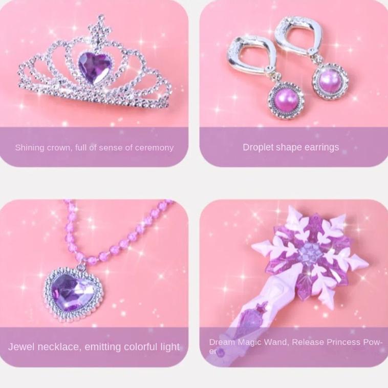With Jewelry Set Light Up Snowflake Wand Glowing Sticks Flashing Snow Star Wands  Party Favor