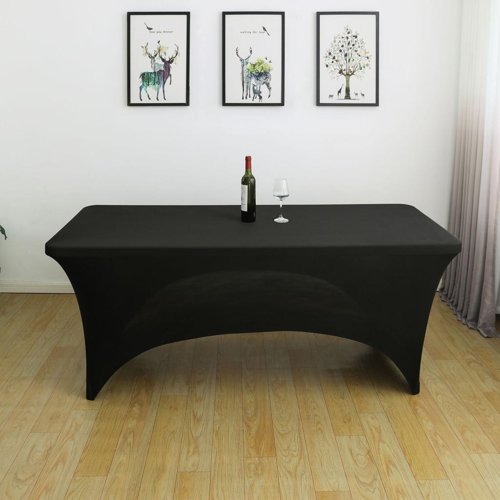 Elastic tablecloth cocktail bar for conference wedding outdoor wedding decoration table skirt tulle table skirt party birthday
