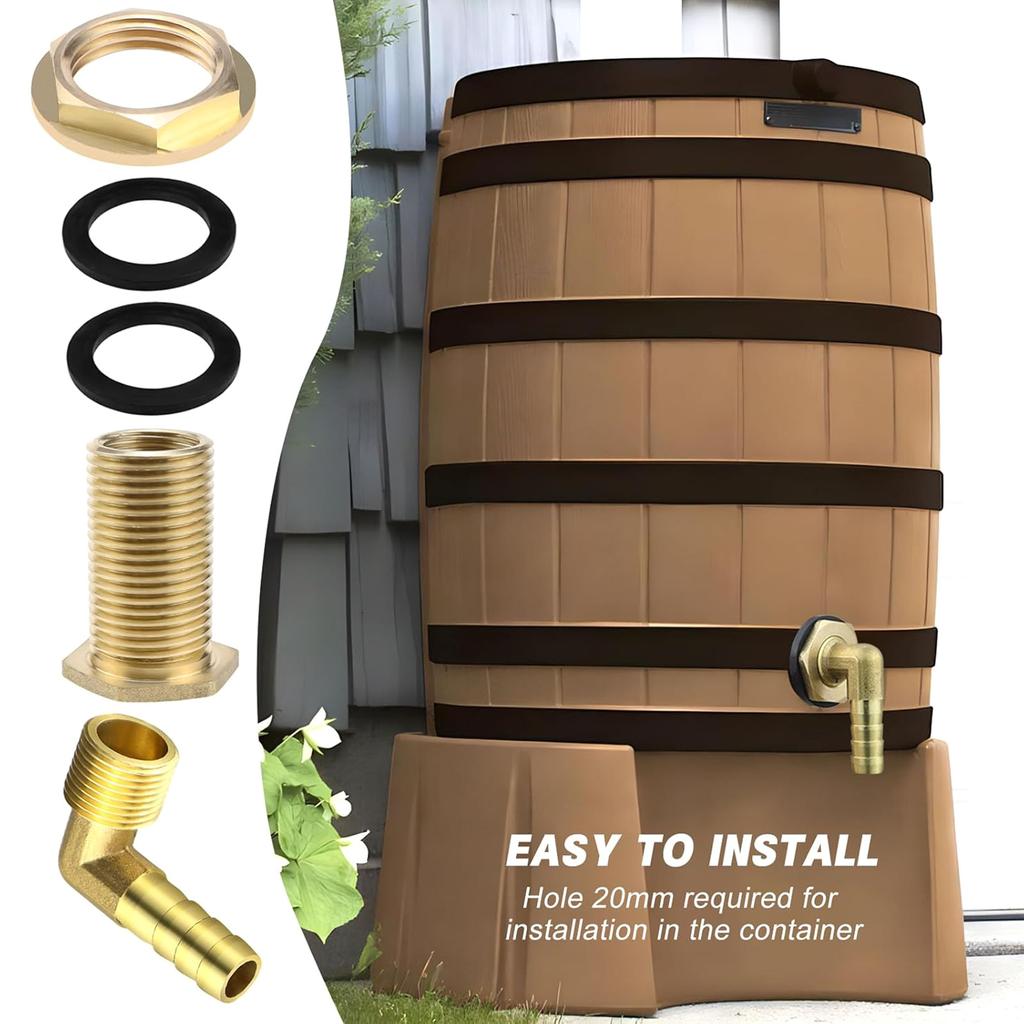 Messing Tankverbinder Regentonne Verbinder Präzisionsgefertigtes Fitting für Haus, Industrie & Landwirtschaftliche Anwendung