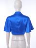 Women Satin Jacket Top Lapel Collar Flutter Sleeve Front Button Blouse Victorian Style for Casual Daily Party Wear