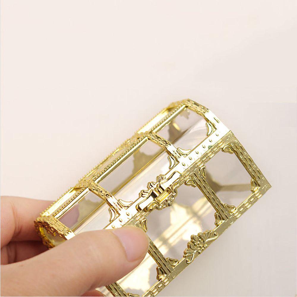 Plastic Transparent Souvenir Trinket Organizer Candy Box Pirate Treasure Chest Jewelry Storage