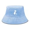 Bucket Hat With White Cat Print , Animal Fisherman Hat Spring Fashion Beach Basin Cap