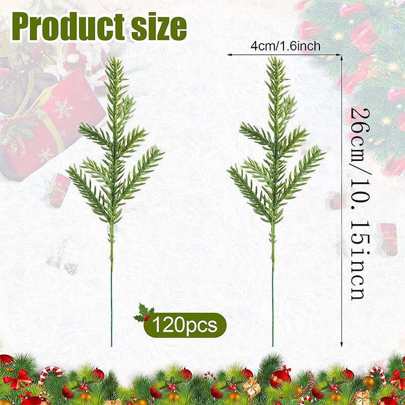 3/5/10Pcs Artificial Pine Branches Green Plants Pine Needles DIY Accessories For Garland Wreath Christmas And Home Garden Decor