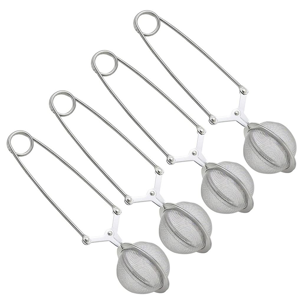 4 Piece Stainless Steels Teas Infuser Ball Fine Mesh Filter For Loose Leaf Spices Strainer Rustproof Kitchen Accessories