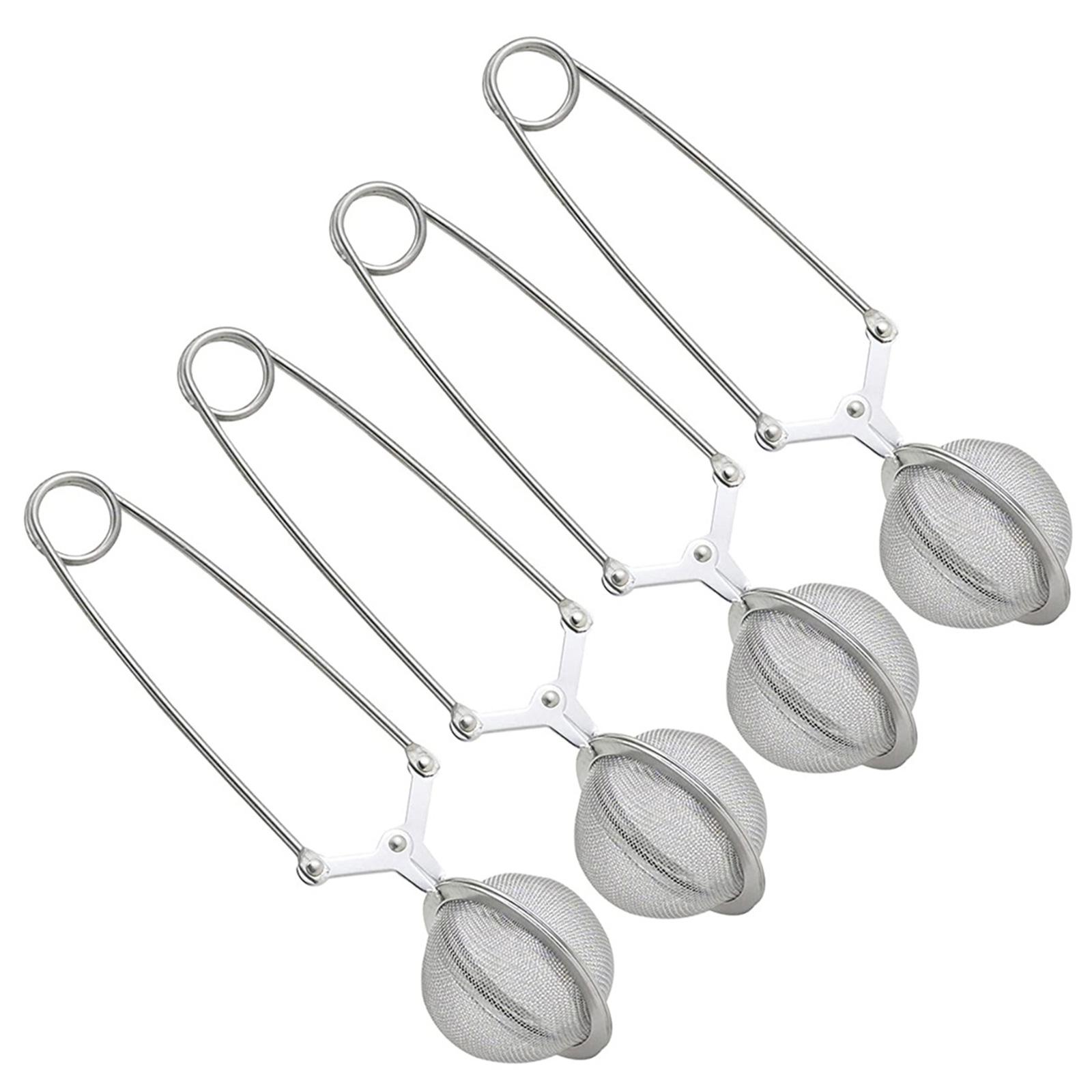 

4 Piece Stainless Steels Teas Infuser Ball Fine Mesh Filter For Loose Leaf Spices Strainer Rustproof Kitchen Accessories