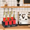 Syrup Bottle Holder Coffee Organizer Holds 6 Bottles Seasoning Storage Stand for