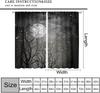 Mysterious Jungle Curtains Abstract Gothic Strange Dark Black Tree Branch Forest Glitter Moon View Home Decor Window Treatments Made Of Polyester
