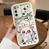 Phone Case: 2D Flat, Suitable for Samsung Galaxy A34 A35 M05 M06 S20 S22 S21 FE Plus 5G Protective Case, Waving Little White Cat, Perfect Christmas an