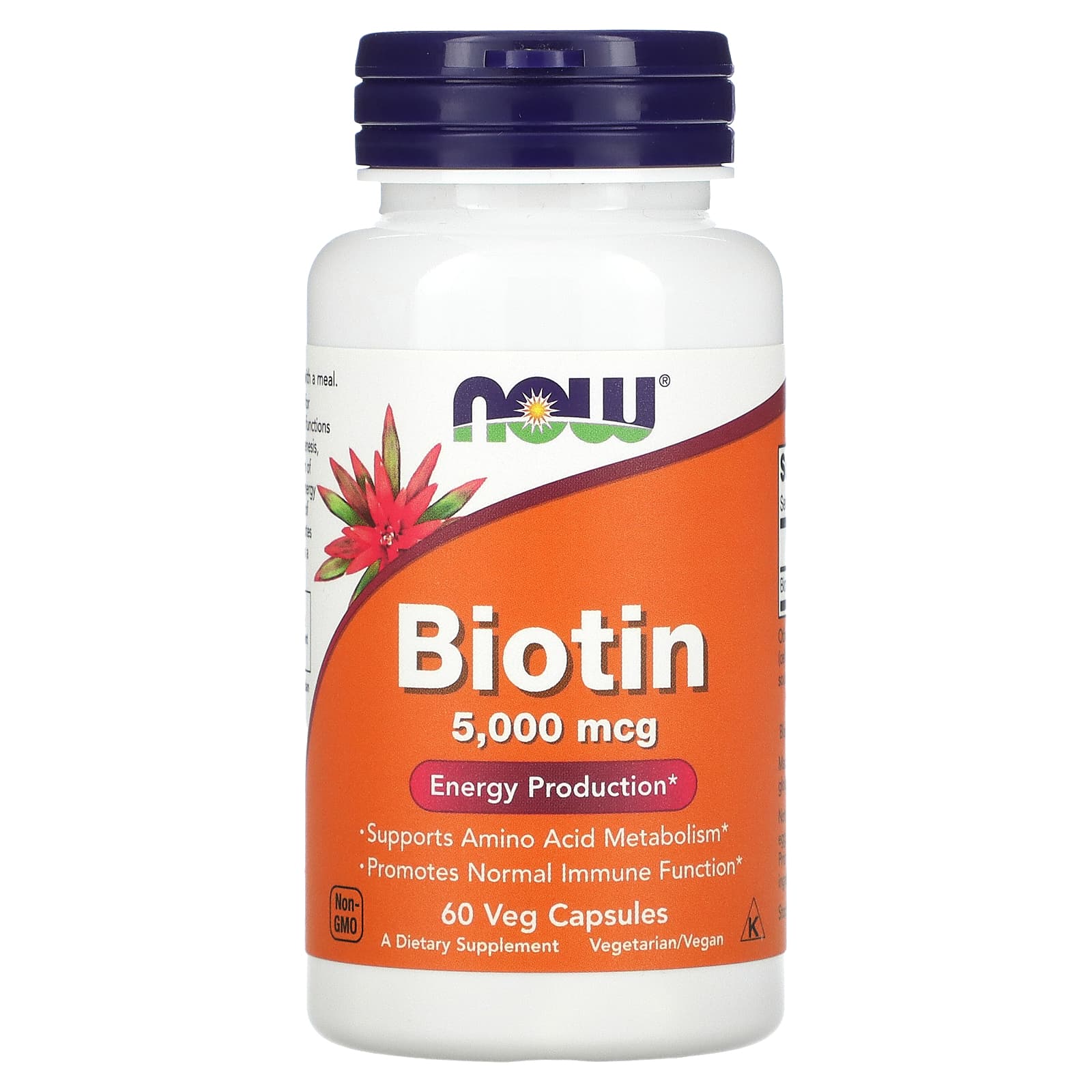

Biotin, 5,000Mcg, 60 Veggie Caps