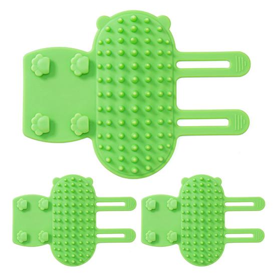 

1 шт/3 шт щетка для самостоятельного вычесывания кошек регулируемая угловая щетка для чесания мордочки кошки 3pcs зелёный