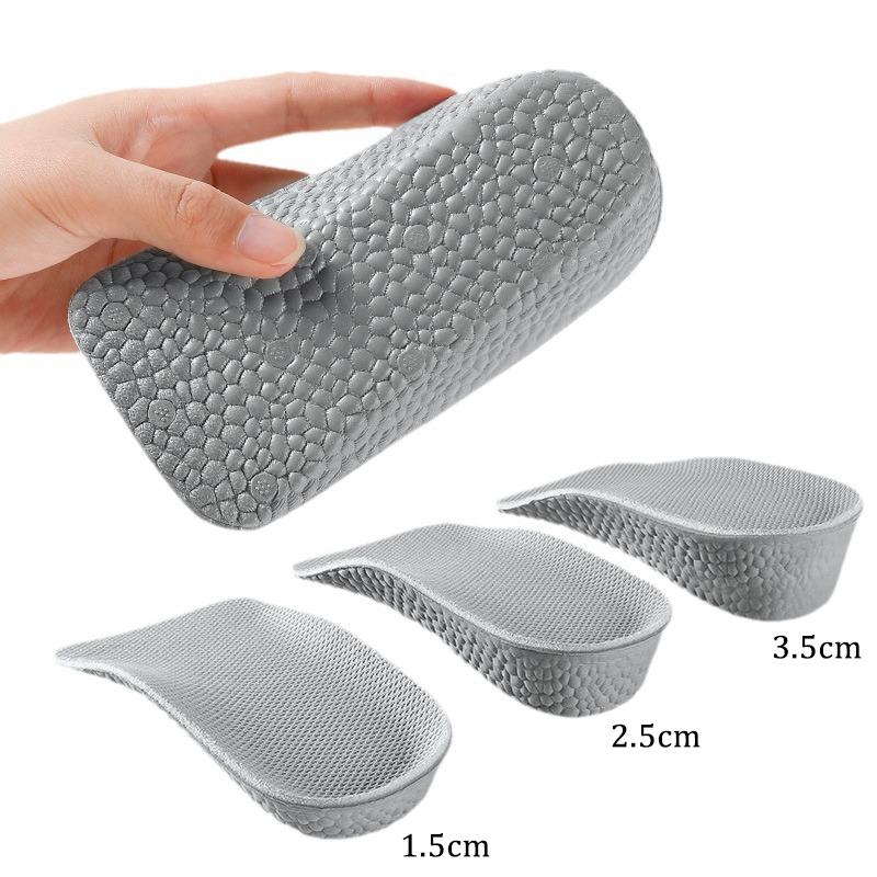 Plantillas Suaves para Aumentar la Altura Zapatillas Elevadores de Talón Espuma Viscoelástica Ligeras Almohadillas para Zapatos para Hombres Mujeres Soporte de Arco Plantillas Ortopédicas