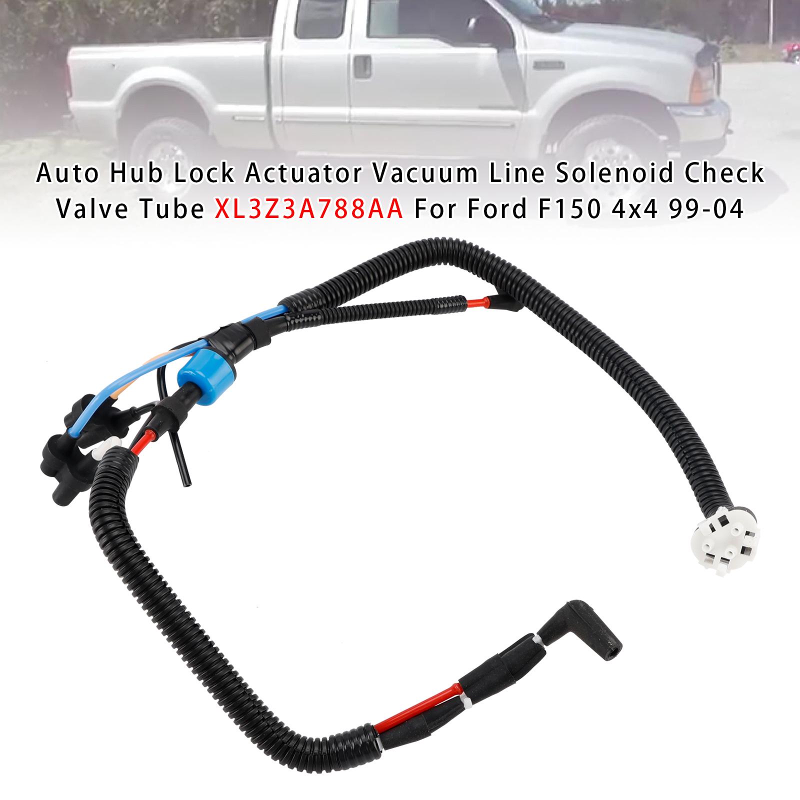 Auto Hub Lock Actuator Vacuum Line Solenoid Check Valve Tube For Ford F150 4x4