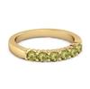 Peridot Half Eternity Band Ring - 925 Sterling Silver Gold Vermeil
