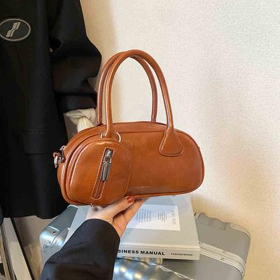 Kadınlar için Yüksek Kaliteli Sense Bowling Çanta Moda İşe Gidiş Küçük El Çantaları Kış Vintage Bayan Çapraz Askılı Çanta