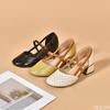 2026 Genuine leather sandals Summer women's high heels Top layer cowhide Trend shoes Fashion ladies hollow Buckle sandals Mujer
