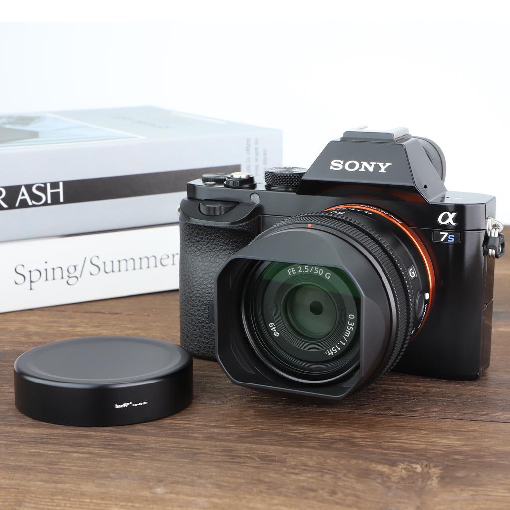 Haoge Bayonet Square Metal Lens Hood for Sony FE 40mm F2.5 G Lens FE 2.5/40 G(SEL40F25G) with Metal Cap