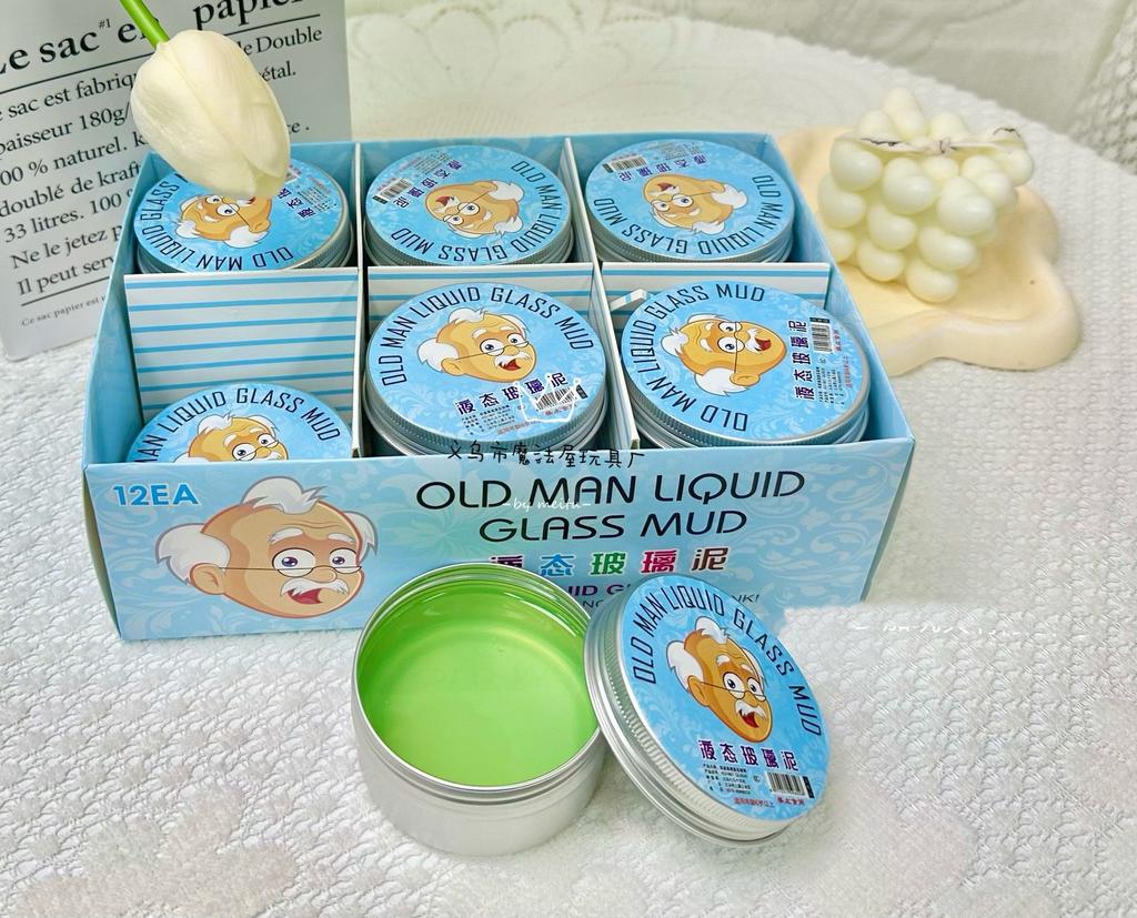 12PCS Home Foam Adhesive, High Transparency Good Stretch Non Stick Children's Fun Non-toxic Liquid Crystal Mud Decorative Toys