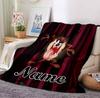 Custom Name Tazmanian Devil Flannel Blanket Throw Blanket Soft Warm Sofa Bed home Decor Unique Gift