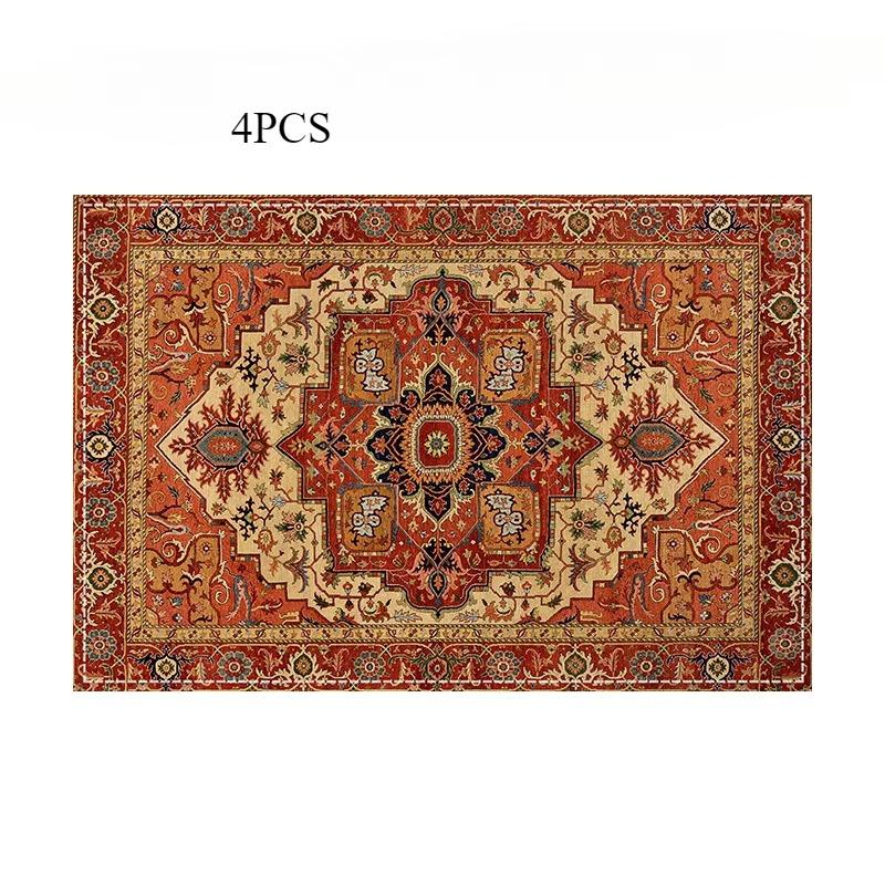 Placemat 1PCS Linen Geometry Floral Dining Mats Nordic Home Kitchen Living Room Insulated Mat