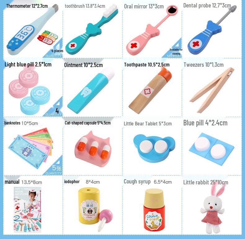 Kids' Wooden Medical Playset: Doctor Role-Play Toy for Boys and Girls