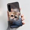 Cute Case For Sony Xperia 1 IV V II III Capa Coque Printing Shell Protective Cover Soft Silicone Cartoon Black Casing Fundas