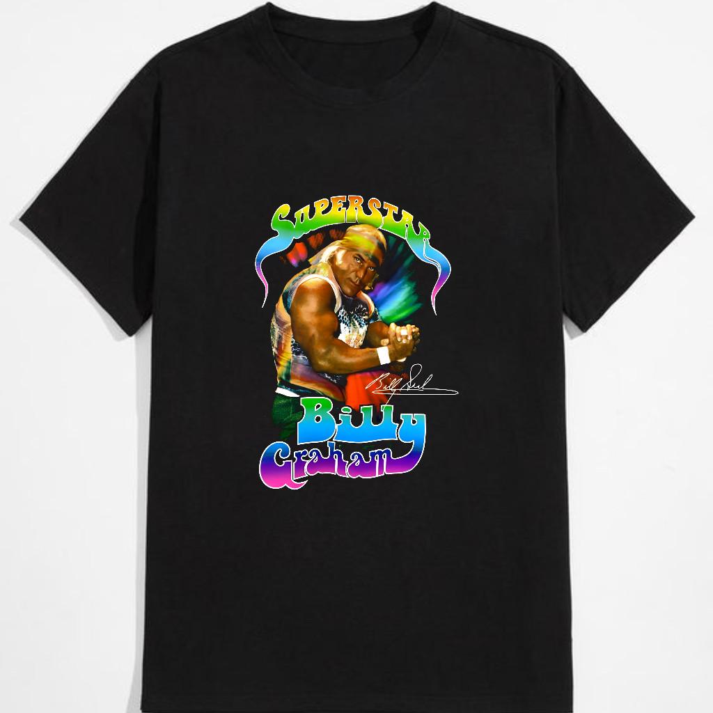Superstar billy graham fan tshirt black s2xl unisex wrestling shirt