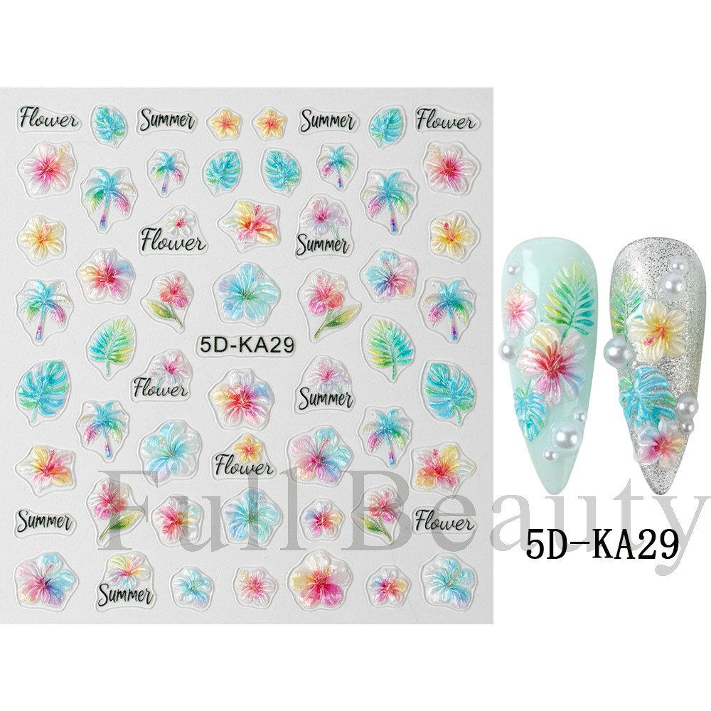 Nail Art Stickers Valentine's Day Embossed Three-dimensional 5D Hot Stamping Love Hollow Love Nail Stickers
